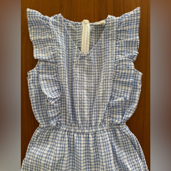 Hayden Girls Blue and White Gingham Jumpsuit - Picture 3 of 5